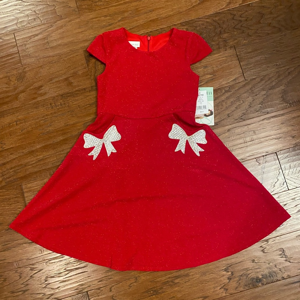 NWT Bonnie Jean Girls Red Dress Size 12